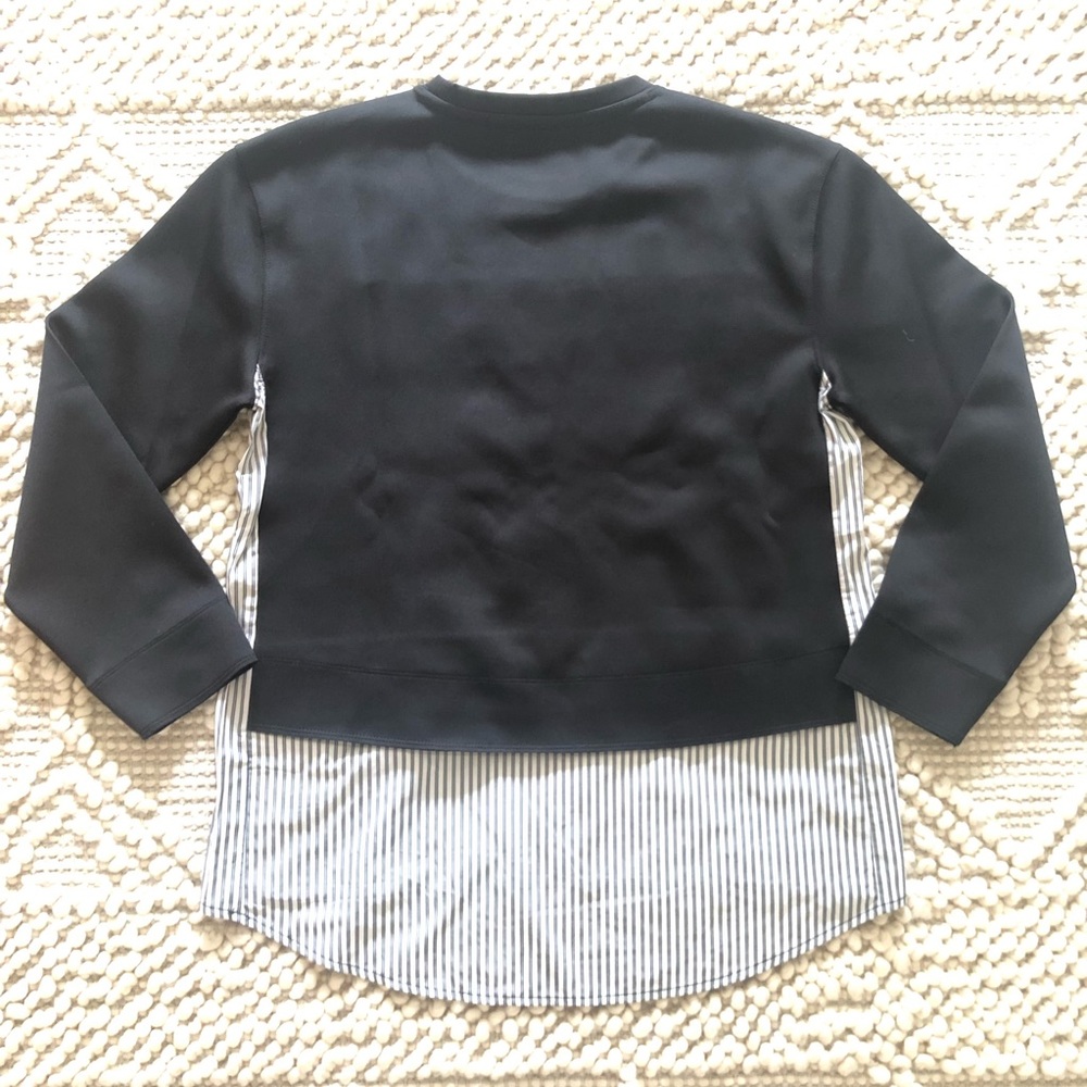DKNY Mixed Media Sweatshirt w/Rhinestone Logo - Picture 5 of 5